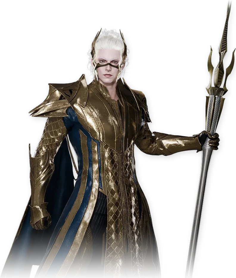 Official AION 2 Chanter character art: ornate gold robes and a tall staff.